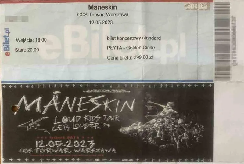 Personalizacja biletu