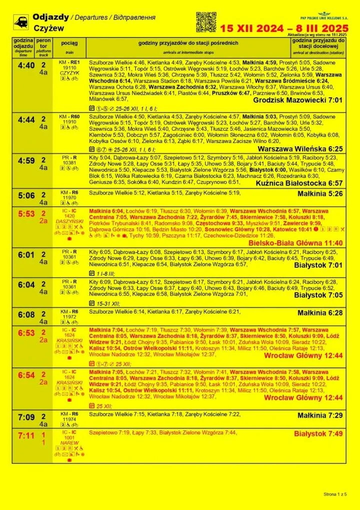 Wyszukiwarka połączeń kolejowych